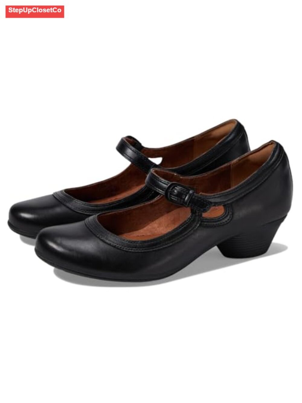 Women Retro Chunky Heel Mary Jane Shoes Round Toe Ankle Strap Dress Pumps 2"